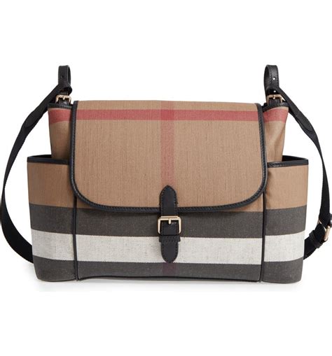 burberry logo flap diaper bag|Burberry diaper bag used.